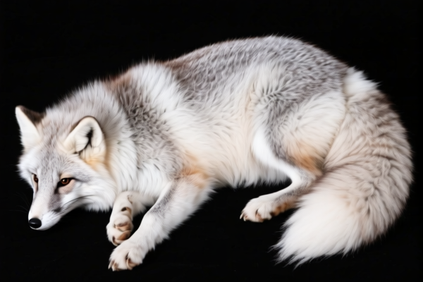 Raw silver fox skins (including heads, tails, paws, etc