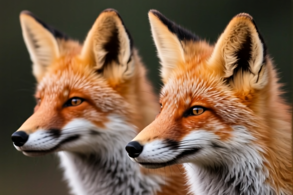 Raw fox fur heads, other