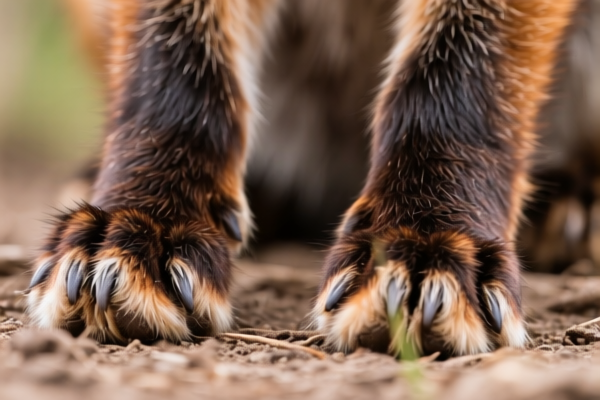 Raw fox fur paws, other