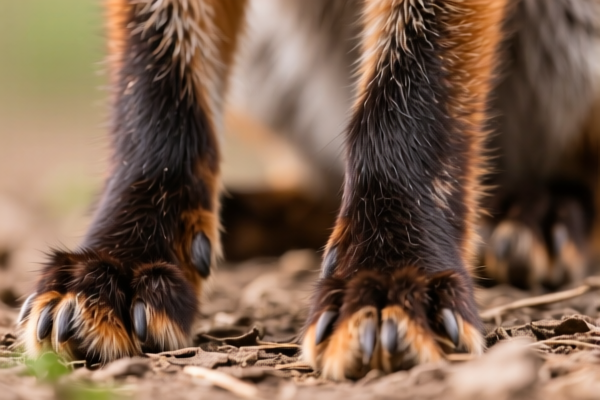Raw fox fur paws, other
