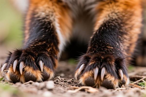 Raw fox fur paws, other
