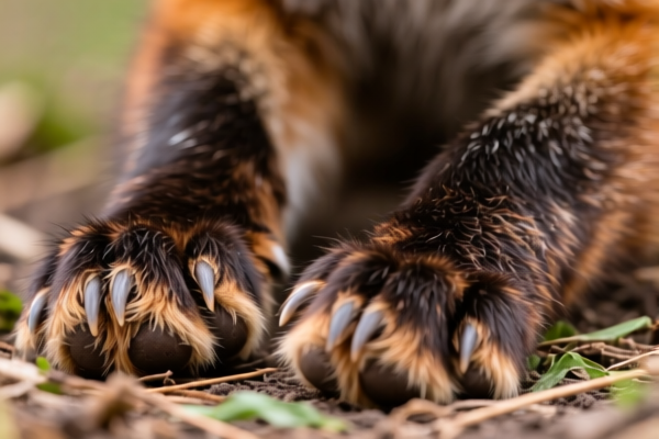 Raw fox fur paws, other