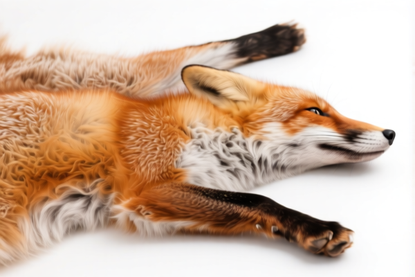 Raw fox fur skins (whole, with head), other