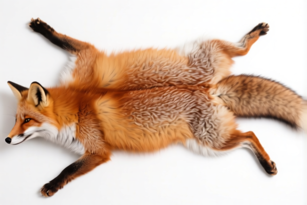 Raw fox fur skins (whole, with head), other