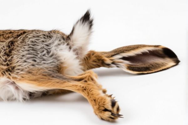 Raw Hare Skins with Tail