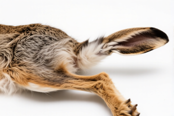 Raw Hare Skins with Tail