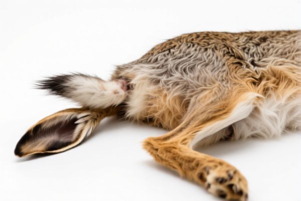 Raw Hare Skins with Tail