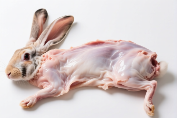 Whole raw rabbit skins