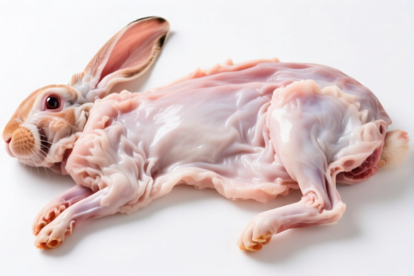 Whole raw rabbit skins