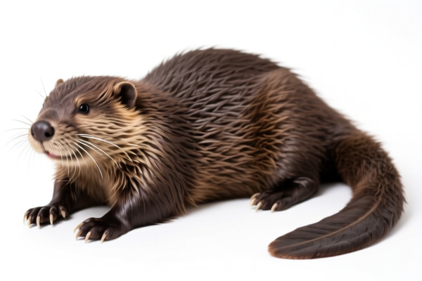 Beaver furskins with head, tail and paws