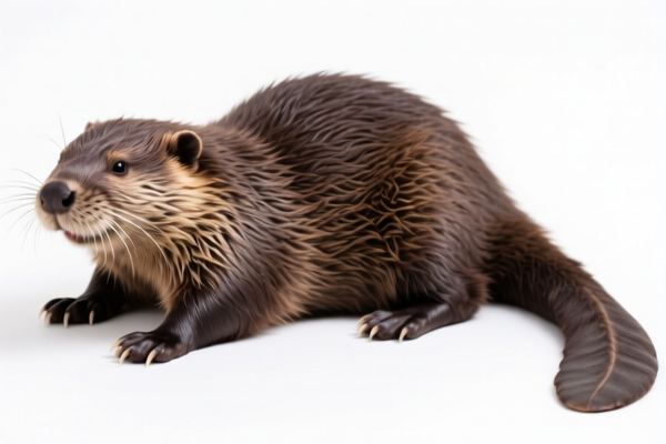 Beaver furskins with head, tail and paws