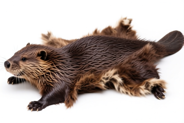 Raw beaver furskins