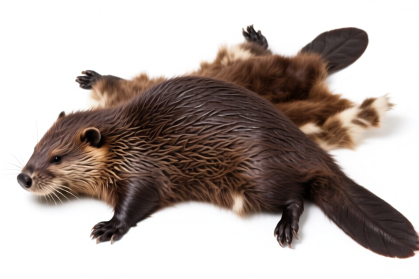 Raw beaver furskins