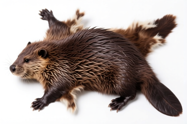 Raw beaver pelts