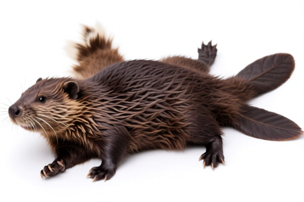 Raw beaver pelts