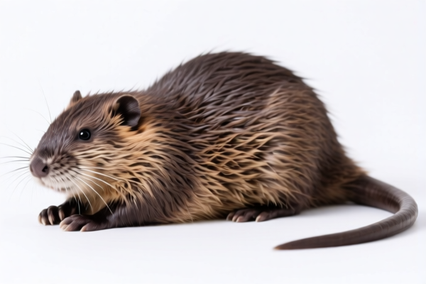 Natural muskrat furskins