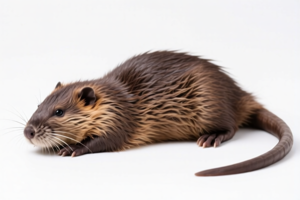 Untreated raw muskrat furskins