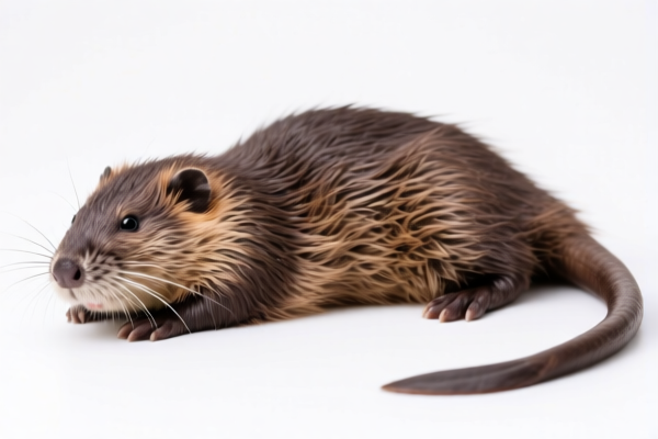 Untreated raw muskrat furskins