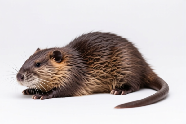 Wild muskrat furskins