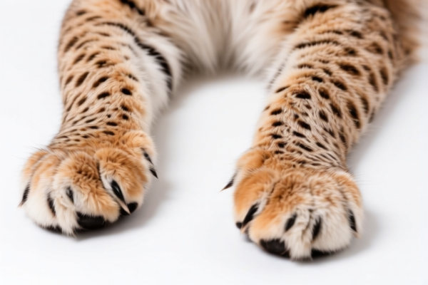 Lynx furskins with paws