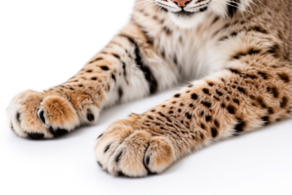 Lynx furskins with paws