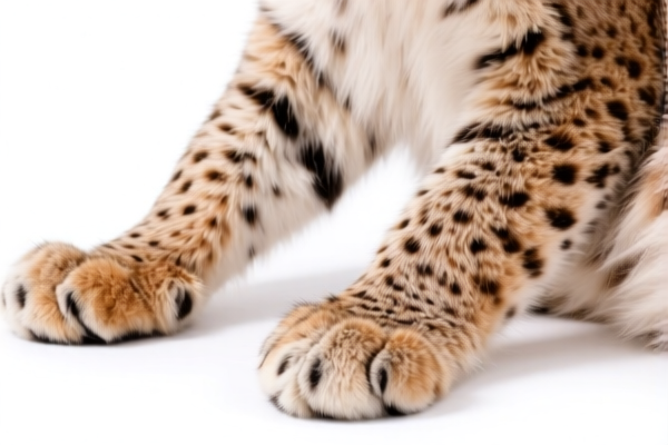 Lynx furskins with paws