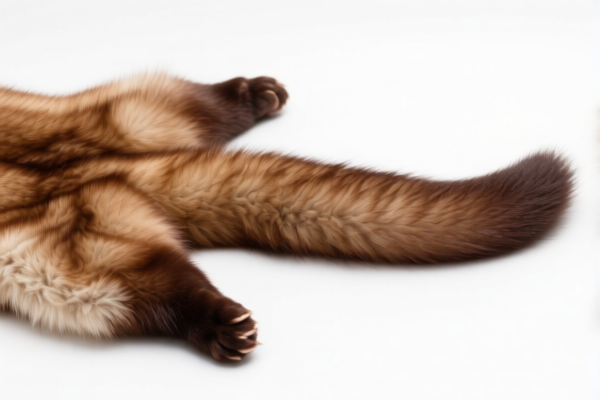 Mink skins raw with tail