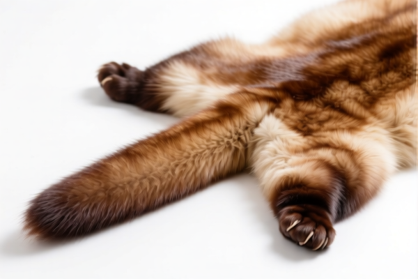 Mink skins raw with tail