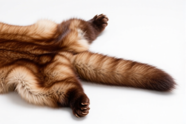 Mink skins raw with tail