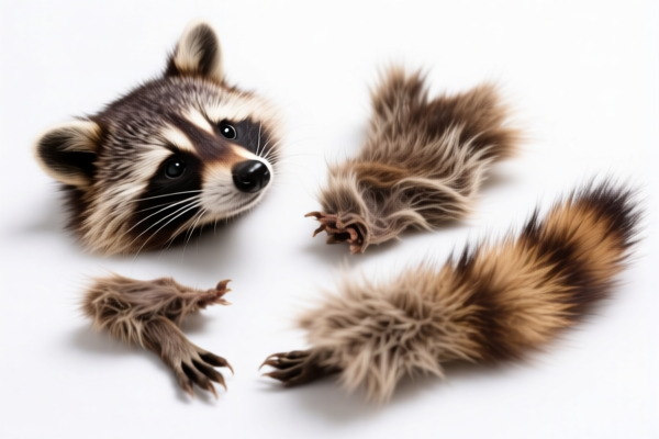 Raw Racoon Fur Pieces