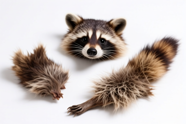 Raw Racoon Fur Pieces