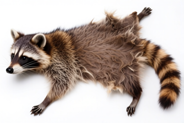 Raw Racoon Skins with Head and Tail