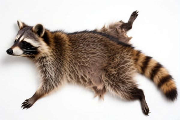 Raw Racoon Skins with Head and Tail