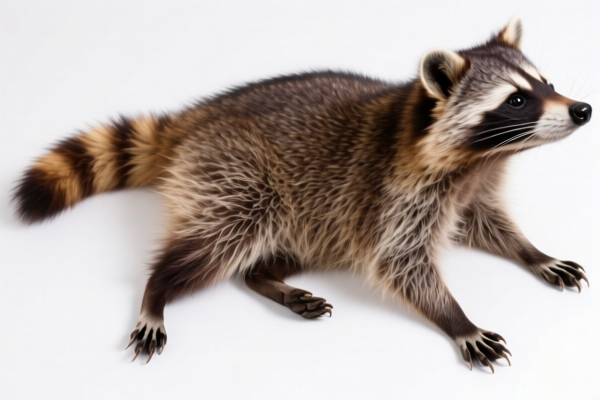 Raw Racoon Skins with Tail and Paws