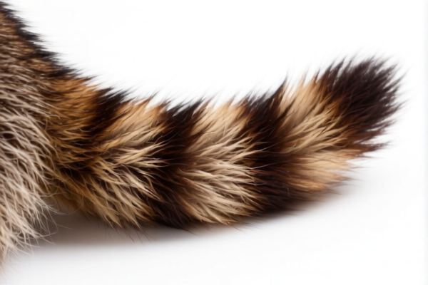 Dyed Racoon Fur with Tail