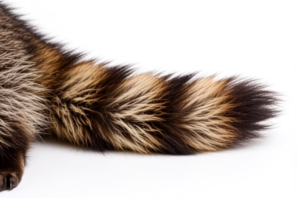 Dyed Racoon Fur with Tail