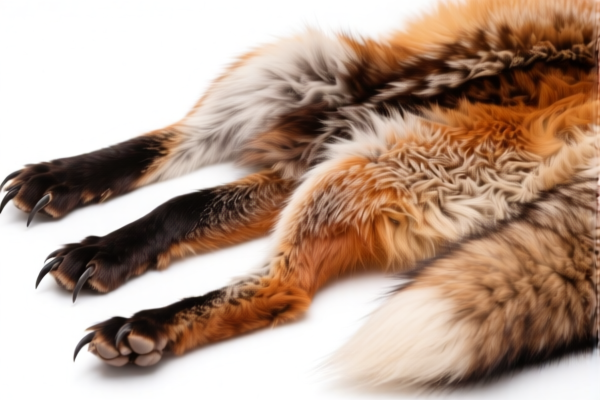Dyed Fox Furskins with Claws