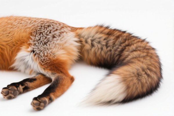 Dyed Fox Furskins with Tail