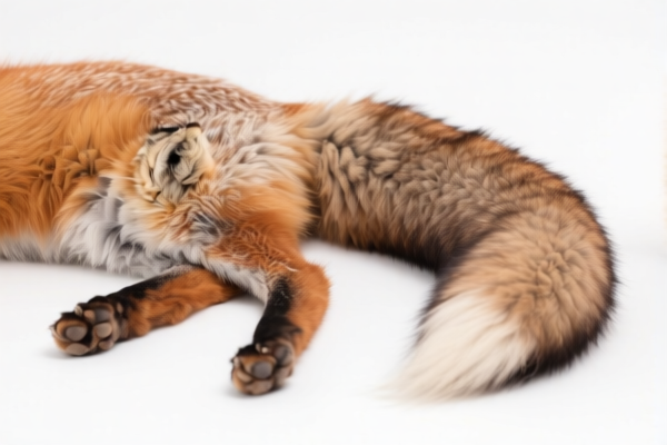Dyed Fox Furskins with Tail