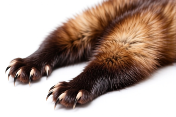 Dyed Mink Furskins with Claws