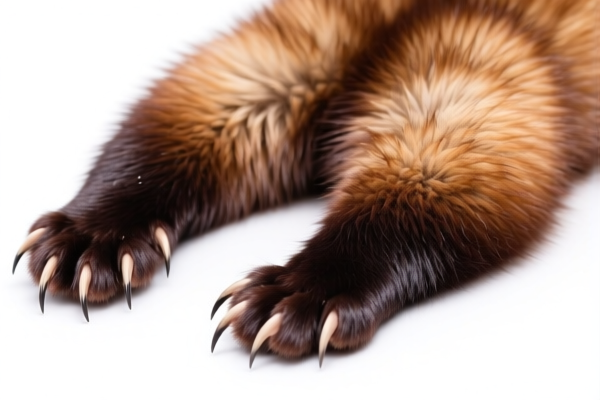 Dyed Mink Furskins with Claws