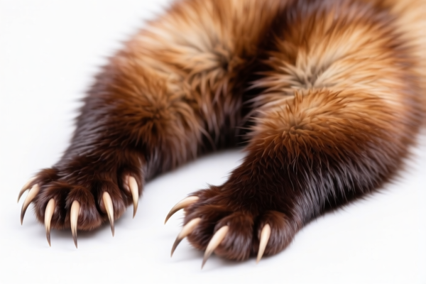 Dyed Mink Furskins with Claws