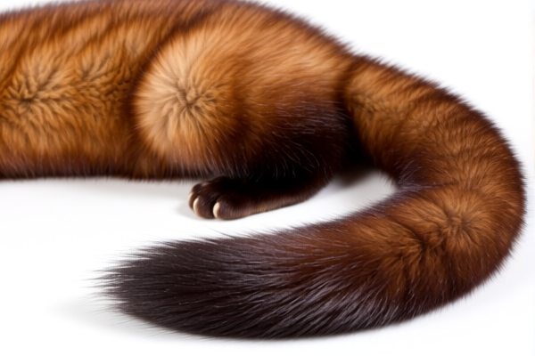 Dyed Mink Furskins with Tail