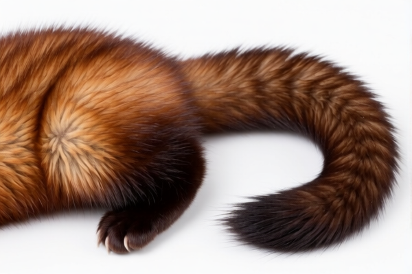 Dyed Mink Furskins with Tail
