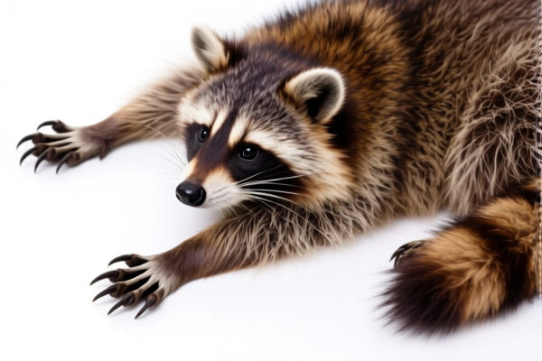 Dyed Racoon Furskins with Claws