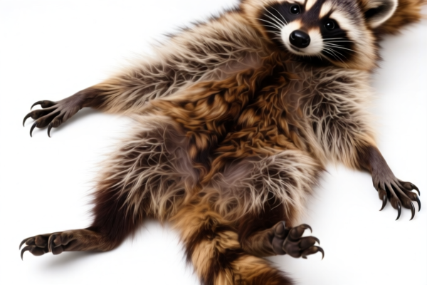 Dyed Racoon Furskins with Claws