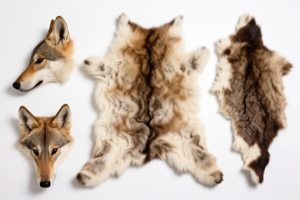 Undyed Unassembled Furskins with Head