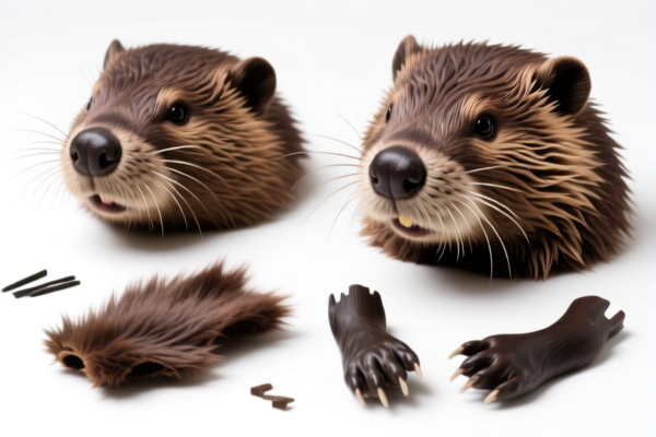 Beaver Fur Heads (Unassembled)
