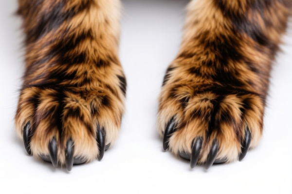Dyed Fur Skin Paws
