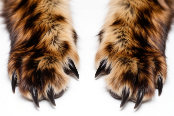 Dyed Fur Skin Paws